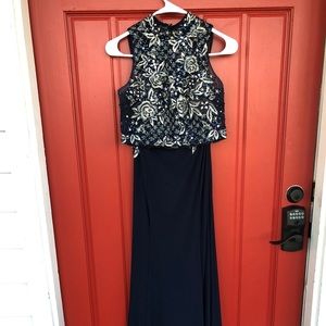 Navy Blue Prom Dress